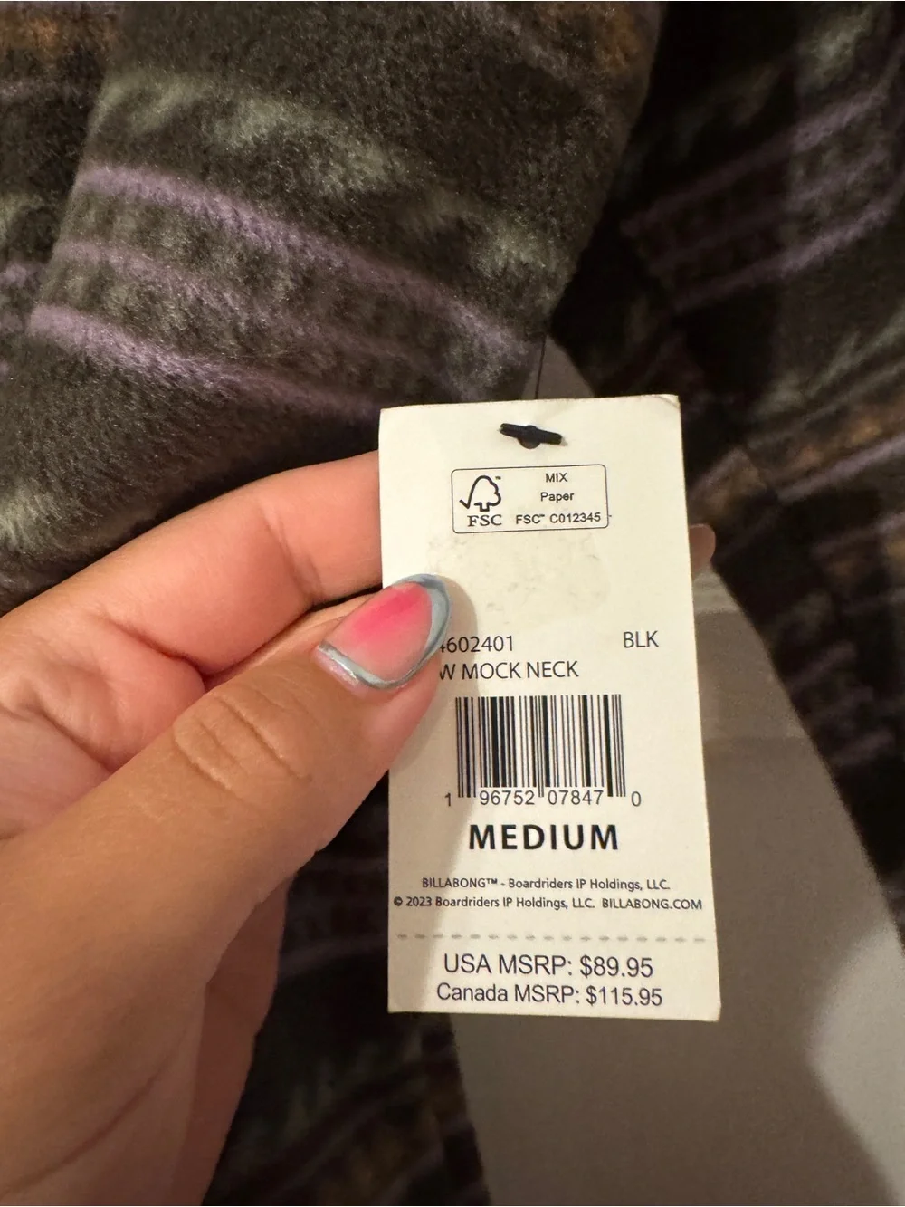 Billabong sweater size medium